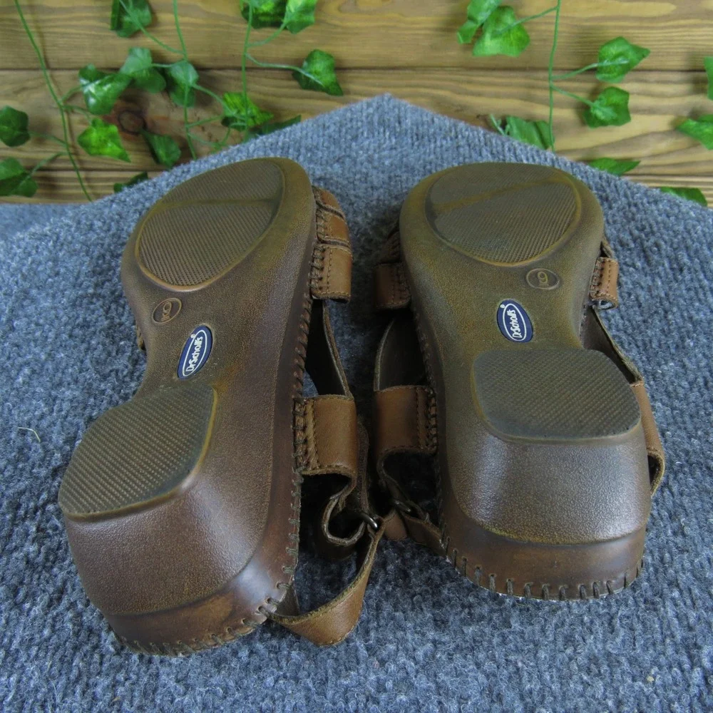 Dr. Scholl's‎ Faye Women's 9 Brown Leather Sandals Comfortable Slingback